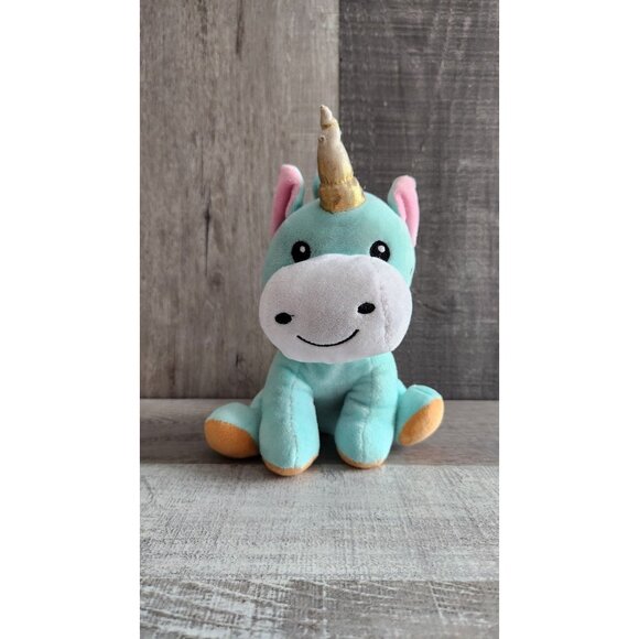 Burton + Burton Teal Unicorn Plush Toy Stuffed Animal - Picture 1 of 5